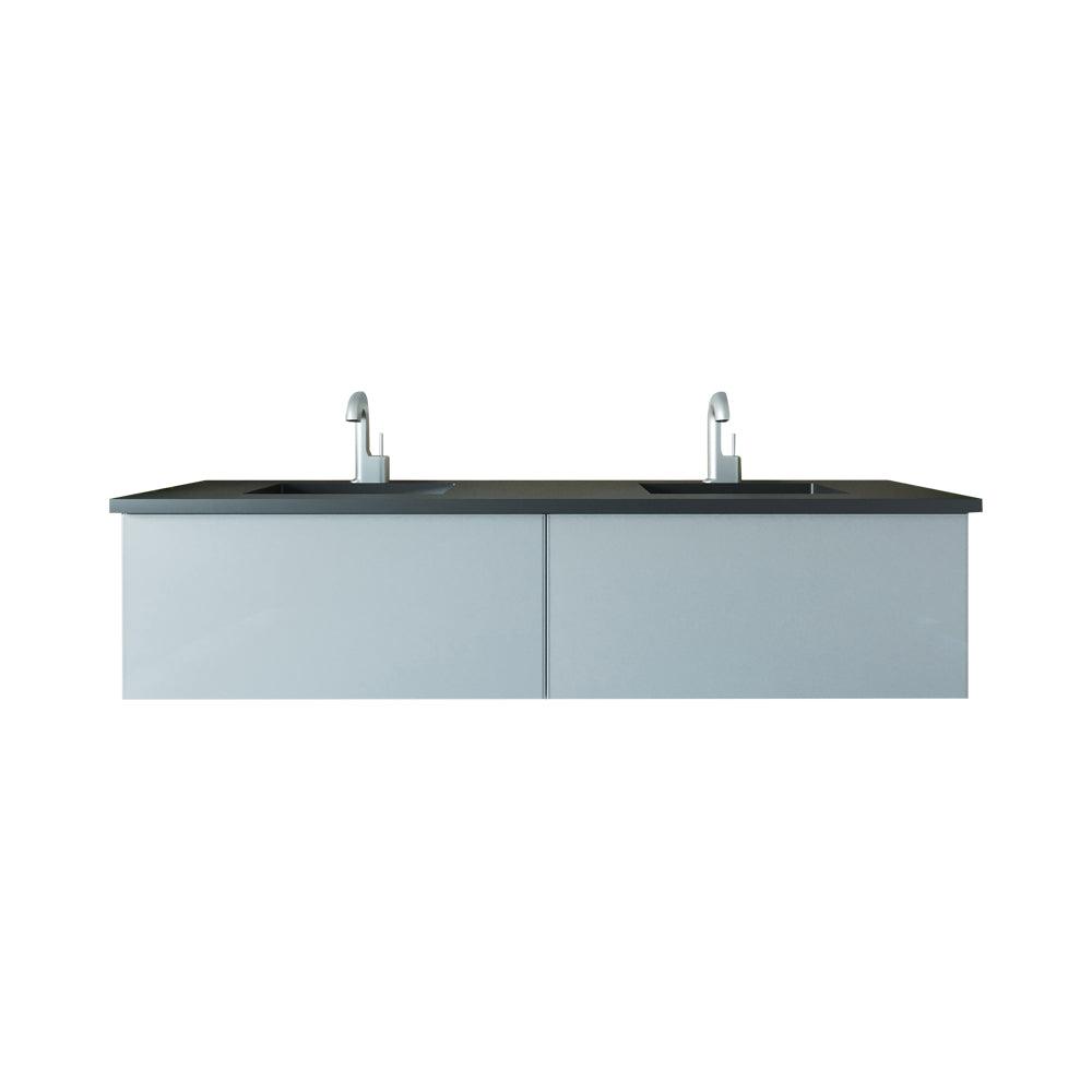 Vitri Fossil Grey Double Bath Vanity set, 313VTR-60DFG-MB, 60" 