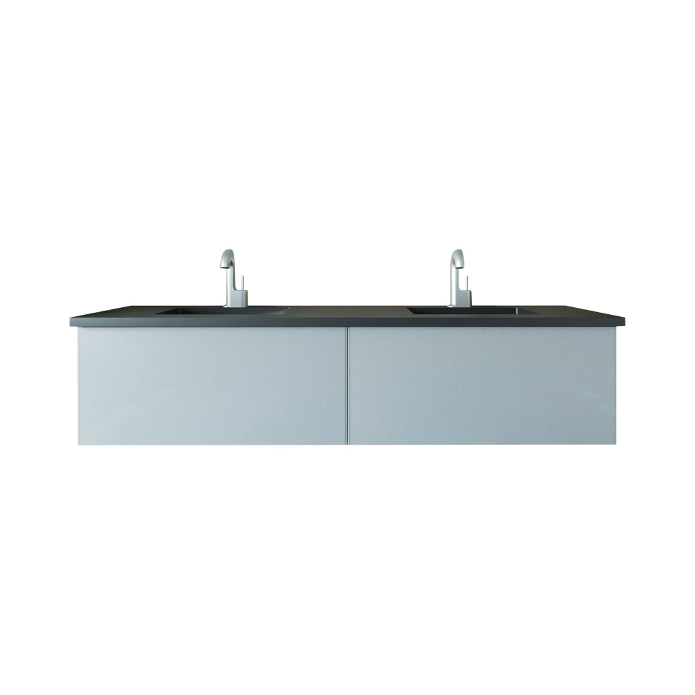 Vitri Fossil Grey Double Bath Vanity set, 313VTR-72DFG-MB, 72"