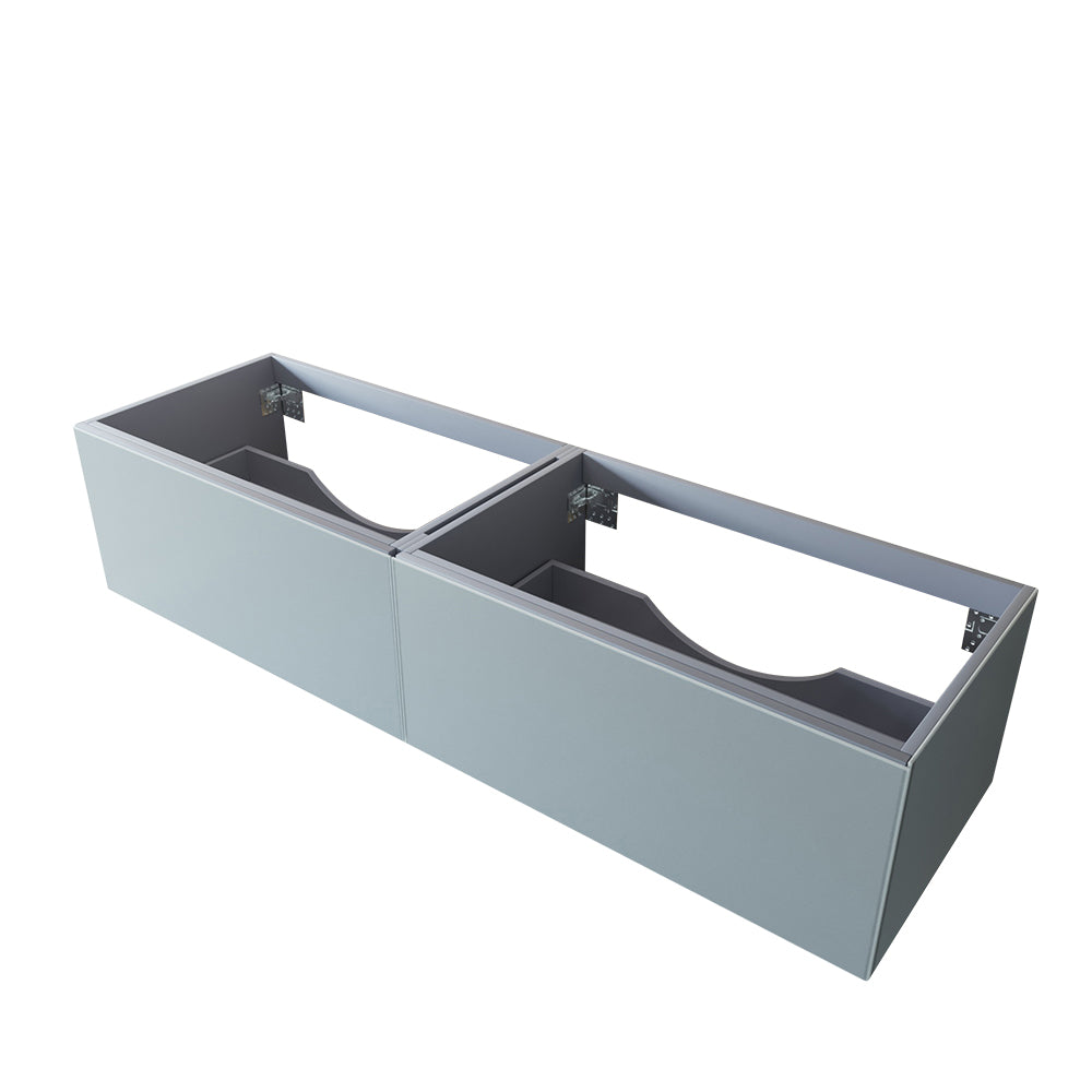 Laviva Vitri 313VTR-72DFG Fossil Grey Double Sink Bath Cabinet 72"