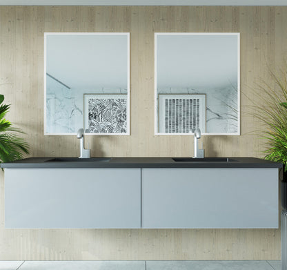 Laviva Vitri 313VTR-DFG Fossil Grey Double Sink Bath Cabinet 60" / 72"