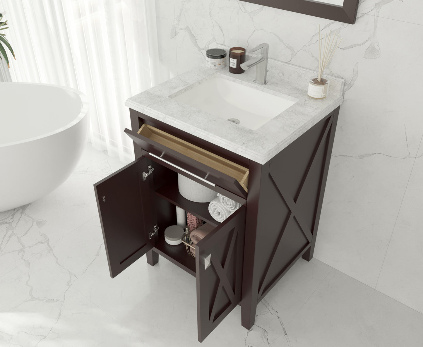 Laviva Wimbledon 313YG319-24B 24" Brown Bathroom Vanity Set