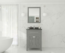 Load image into Gallery viewer, Laviva Wimbledon 313YG319-24G-BW 24&quot; Grey Bathroom Vanity Set Black Wood Top