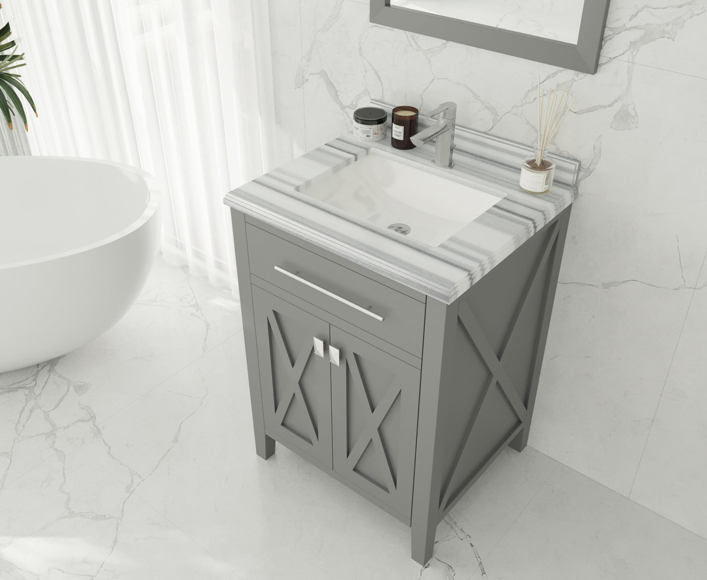 Laviva Wimbledon 313YG319-24G 24" Grey Bathroom Vanity Set