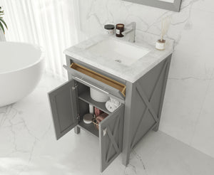 Laviva Wimbledon 313YG319-G Grey Bathroom Vanity Cabinet, sizes 24" or 36"