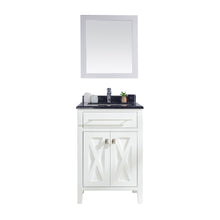 Load image into Gallery viewer, Laviva Wimbledon 313YG319-24W-BW 24&quot; White Bathroom Vanity Set Black Wood Marble Top