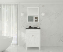 Load image into Gallery viewer, Laviva Wimbledon 313YG319-24W-BW 24&quot; White Bathroom Vanity Set Black Wood Top