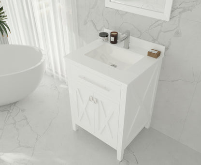 Laviva Wimbledon 313YG319-24W 24" White Bathroom Vanity Set