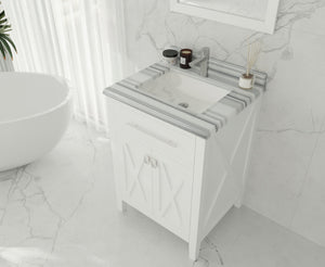 Laviva Wimbledon 313YG319-24W 24" White Bathroom Vanity Set