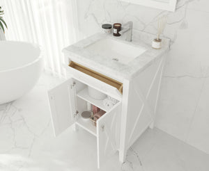 Laviva Wimbledon 313YG319-24W 24" White Bathroom Vanity Set