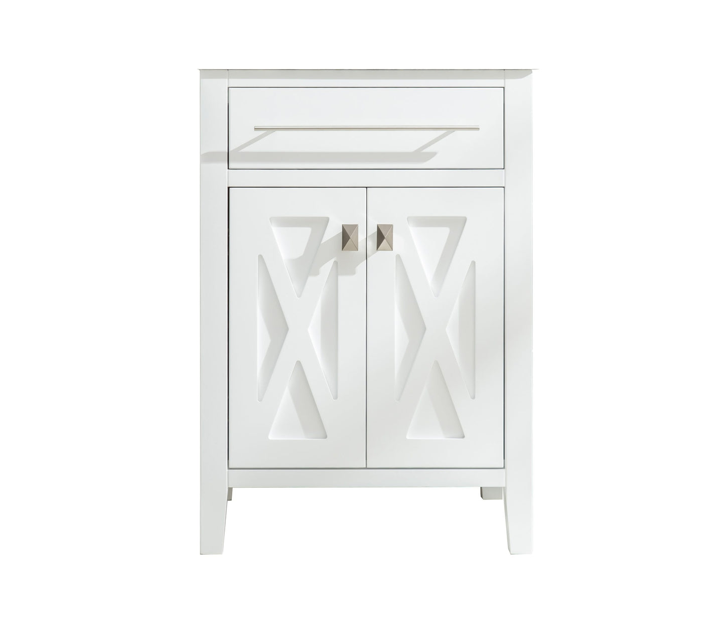 Laviva Wimbledon White Bathroom Vanity Cabinet 313YG319-24W, 24" 