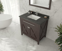 Load image into Gallery viewer, Laviva Wimbledon  36&quot; Espresso Bathroom Vanity Set 313YG319-36B-BW Black Wood Top up