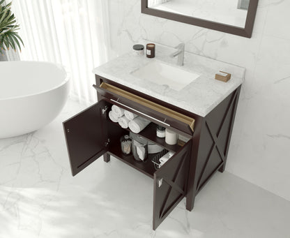 Laviva Wimbledon 313YG319-36B, 36" Brown Bathroom Vanity Set