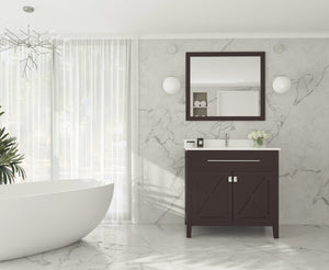 Laviva Wimbledon 313YG319-36B, 36" Brown Bathroom Vanity Set