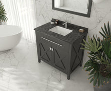 Load image into Gallery viewer, Laviva Wimbledon  36&quot; Espresso Bathroom Vanity Set 313YG319-36E-BW Black Wood Top Up
