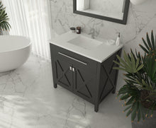 Load image into Gallery viewer, Laviva Wimbledon  36&quot; Espresso Bathroom Vanity Set 313YG319-36E-MW Matte White Top Up