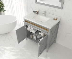 Laviva Wimbledon 313YG319-G Grey Bathroom Vanity Cabinet, sizes 24" or 36"