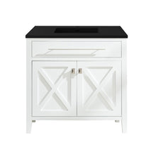 Load image into Gallery viewer, Laviva Wimbledon 36&quot; White Bathroom Vanity 313YG319-36W-MB Matte Black Top