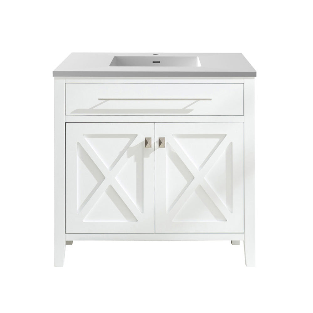 Laviva Wimbledon 36" White Bathroom Vanity 313YG319-36W-MW Matte White Top