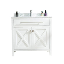 Load image into Gallery viewer, Laviva Wimbledon 36&quot; White Bathroom Vanity 313YG319-36W-WC White Carrara Top