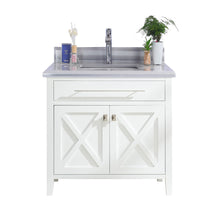 Load image into Gallery viewer, Laviva Wimbledon 36&quot; White Bathroom Vanity 313YG319-36W-WS White Stripes Top