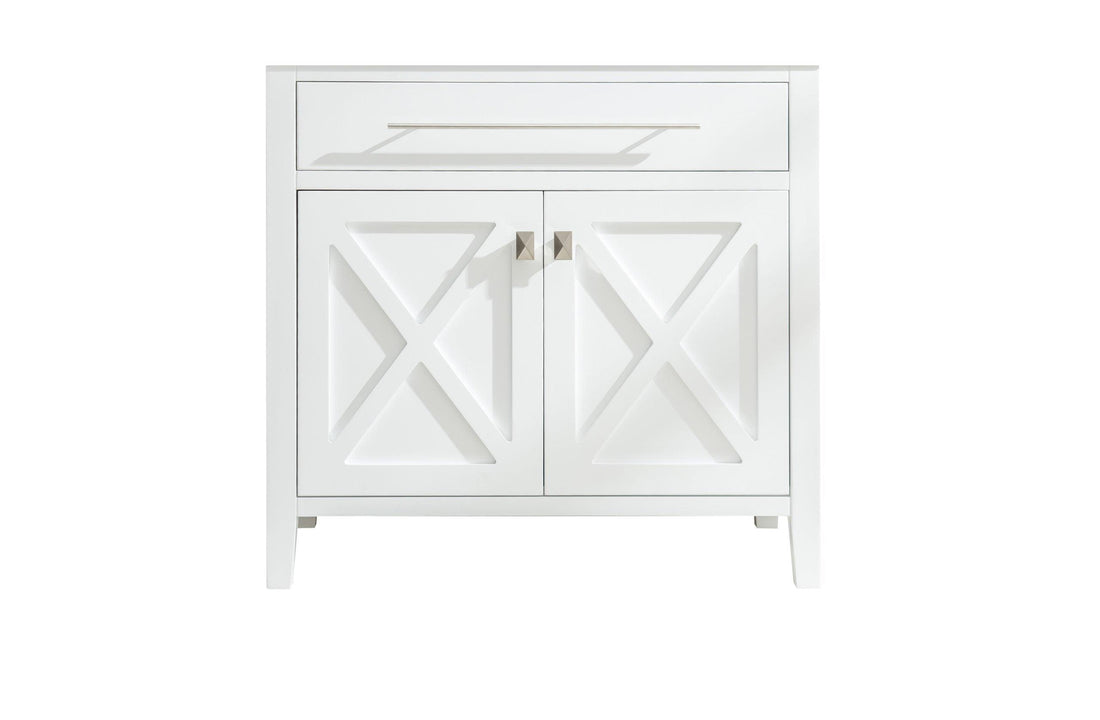 Laviva Wimbledon White Bathroom Vanity Cabinet 313YG319-24W, 24" 