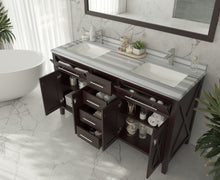 Load image into Gallery viewer, Laviva Wimbledon 313YG319-60B, 60&quot; Brown Double Sink Bath Vanity Set