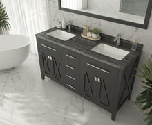 Load image into Gallery viewer, Laviva Wimbledon 60&quot; Espresso Double Sink Bath Vanity Set  313YG319-60E-BW Black Wood Top up