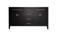 Load image into Gallery viewer, Wimbledon 313YG319-60E Espresso Double Sink Bath Cabinet  60&quot; 