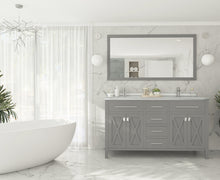 Load image into Gallery viewer, Laviva Wimbledon 313YG319-60G, 60&quot; Grey Double Sink Bath Vanity Set