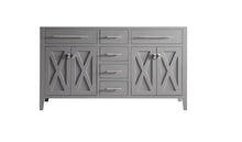 Load image into Gallery viewer, Wimbledon 313YG319-60G Grey Double Sink Bath Cabinet 60&quot; 