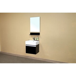 Bellaterra 20.5 in Single Wall Mount Style Sink Vanity-Wood-Espresso 203145-S