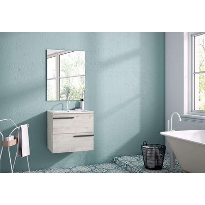 Lucena Bath Scala 24" single sink Vanity in Abedul, White or Tera. - The Bath Vanities