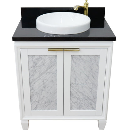 Bellaterra 31" Wood Single Vanity w/ Counter Top and Sink 400990-31-WH-BGRD