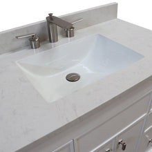 Load image into Gallery viewer, 39 in. Single Sink Vanity in White finish with Engineered Quartz Top, Brushed Nickel Hardware