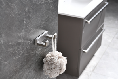 Lexora Bagno Bianca Stainless Steel Double Robe Hook