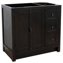 Load image into Gallery viewer, Bellaterra 400100-36L-R 36&quot; Single Vanity - Cabinet Only - Brown Ash / Left Doors - Front
