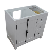 Load image into Gallery viewer, Bellaterra 400100-36L-R 36&quot; Single Vanity - Cabinet Only - Glacier Ash / Left Doors, Front - Top