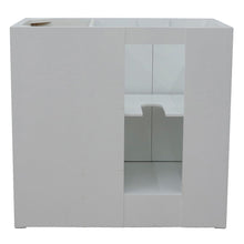 Load image into Gallery viewer, Bellaterra 400100-36L-R 36&quot; Single Vanity - Cabinet Only - Glacier Ash / Left Doors, Backside view