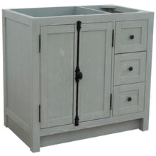 Load image into Gallery viewer, Bellaterra 400100-36L-R 36&quot; Single Vanity - Cabinet Only - Gray Ash / Left Doors, Front
