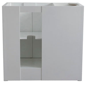 Bellaterra 400100-36L-R 36" Single Vanity - Cabinet Only - Glacier Ash / Right Doors, Backside