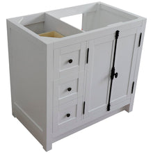 Load image into Gallery viewer, Bellaterra 400100-36L-R 36&quot; Single Vanity - Cabinet Only - Glacier Ash / Right Doors, Top Front