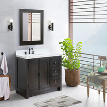 Load image into Gallery viewer, Bellaterra Plantation Brown Ash 37&quot; Single Vanity w/ Counter Top and Left Sink-Left Doors 400100-37L-BA