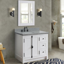 Load image into Gallery viewer, Bellaterra Glacier Ash 37&quot; Single Vanity w/ Counter Top and Left Sink-Left Doors 400100-37L-GA-GYO