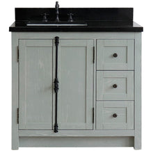 Load image into Gallery viewer, Bellaterra Gray Ash 37&quot; Single Vanity w/ Counter Top and Left Sink-Left Doors 400100-37L-GYA-BGR