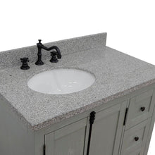 Load image into Gallery viewer, Bellaterra Gray Ash 37&quot; Single Vanity w/ Counter Top and Left Sink-Left Doors 400100-37L-GYA-GYO