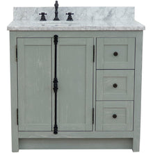 Load image into Gallery viewer, Bellaterra Gray Ash 37&quot; Single Vanity w/ Counter Top and Left Sink-Left Doors 400100-37L-GYA-WMO