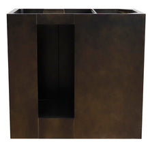 Load image into Gallery viewer, Bellaterra Shlomo - to Split Brown Ash 37&quot; Single Vanity w/ Counter Top and Right Sink-Right Doors 400100-37R-BA-BGO