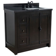 Load image into Gallery viewer, Bellaterra Shlomo - to Split Brown Ash 37&quot; Single Vanity w/ Counter Top and Right Sink-Right Doors 400100-37R-BA-BGR
