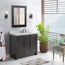 Load image into Gallery viewer, Bellaterra Shlomo - to Split Brown Ash 37&quot; Single Vanity w/ Counter Top and Right Sink-Right Doors 400100-37R-BA-GYO