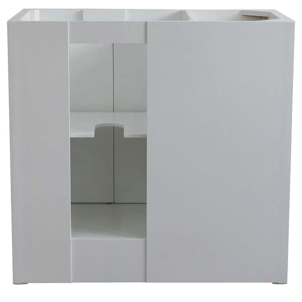 Bellaterra Shlomo Glacier Ash 37" Single Vanity w/ Counter Top and Right Sink - Right Doors 400100-37R-GA-BGO